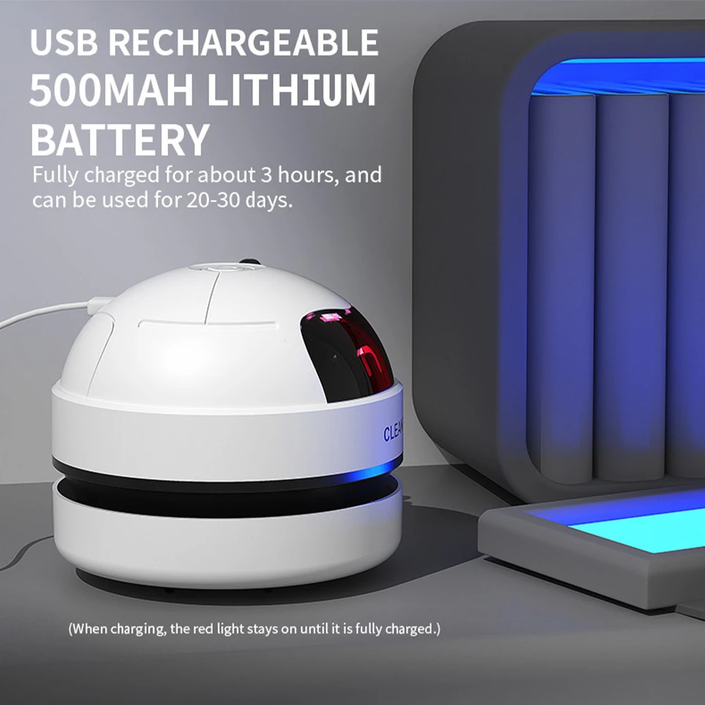 Desk Table Dust Vacuum Handheld Mini Vacuum Cleaner USB Table Sweeper Home Office Desktop Pencil Crumbs Cleaner Vacuum Cleaner