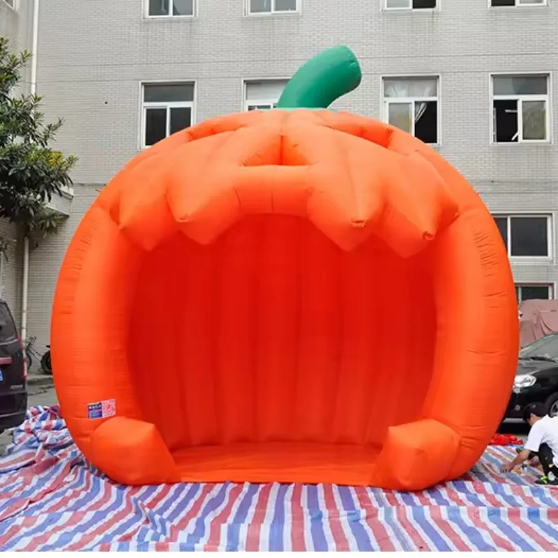 Custom design outdoor waterproof 5m giant portable cartoon inflatable advertising tent big pumpkin inflatable