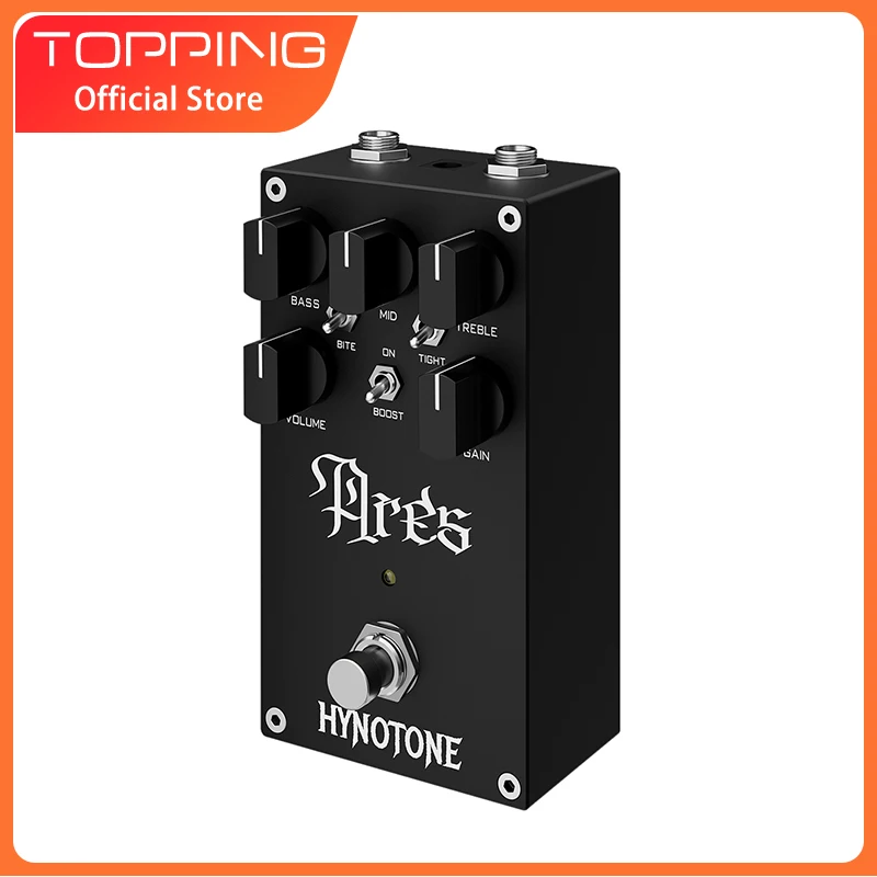 NEW TOPPING ARES Distortion Preamp Pedal 3-Band EQ of Bass, Mid and Treble Guitar effect pedal BITE  TIGHT  BOOST