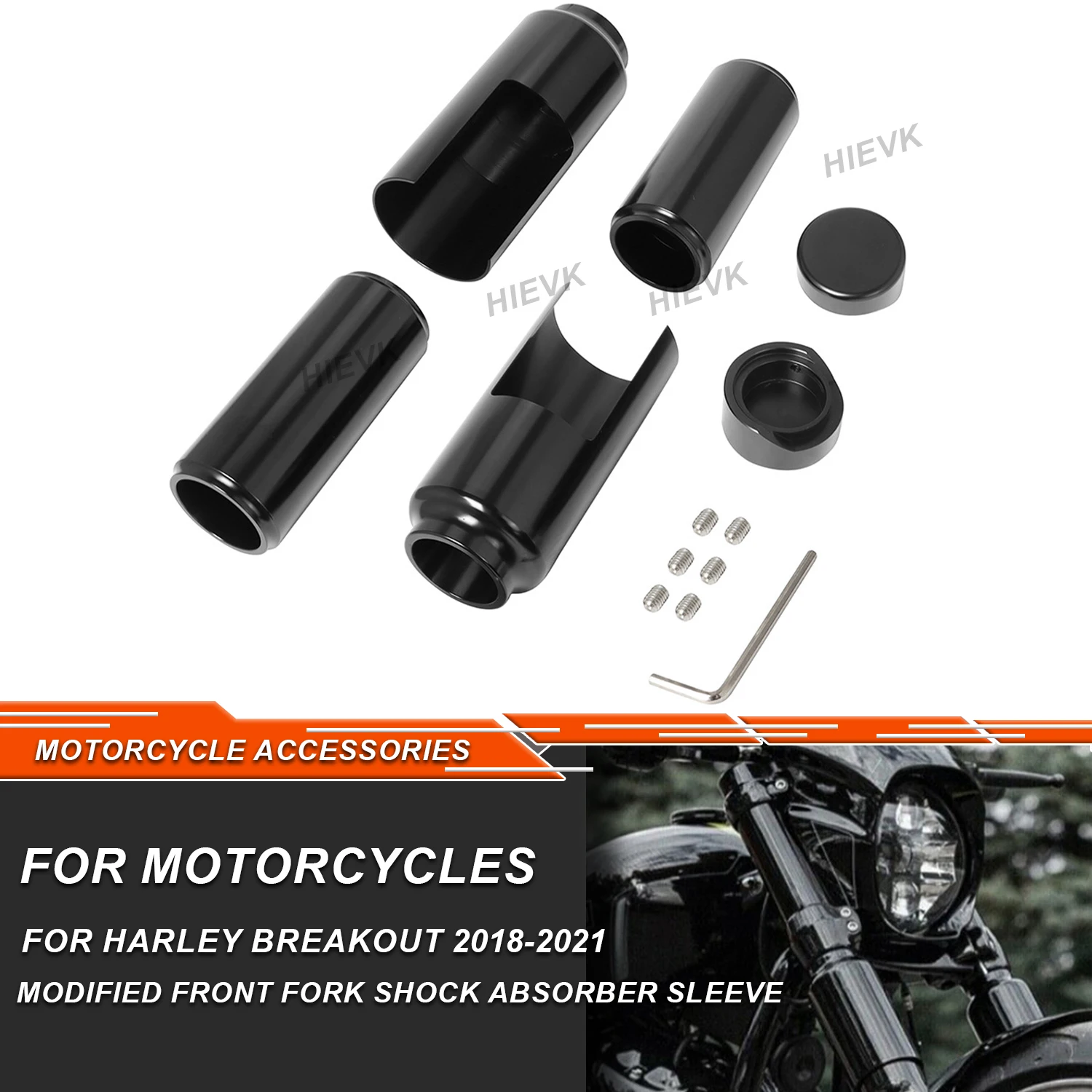 Motorcycle Front Shock Absorber Upper And Lower Fork Cover Kit Aluminum For Harley Softail FXBR/S Breakout 107 114 2018-2022