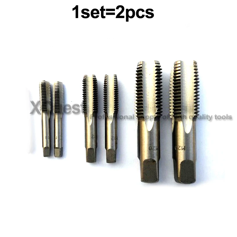 2pcs Metric tap set M14 M14X2 M14X1.5 M14X1.25 M14X1 Right hand Manual Cutting tap Fine thread taps 14X1.5 14X1.25 14X1mm