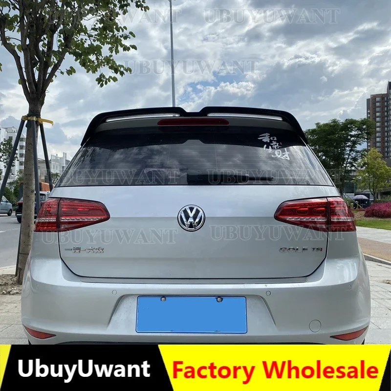 Car Roof Spoiler Rear Trunk Spoiler For Volkswagen Golf 7 MK7 7.5 Rline GTI R GTI/R 2014-2018 Oettinger Style ABS Glossy Black