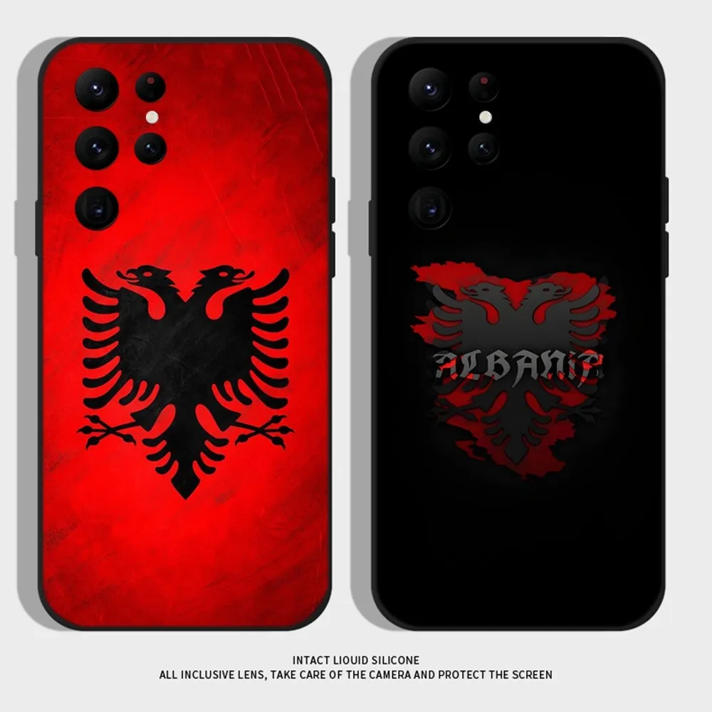 

Albania Flag Phone Case For Samsung S24,S22 Ultra,S20,S30 plus,S22 plus,S23,S30 ultra 5G Silicone Cover