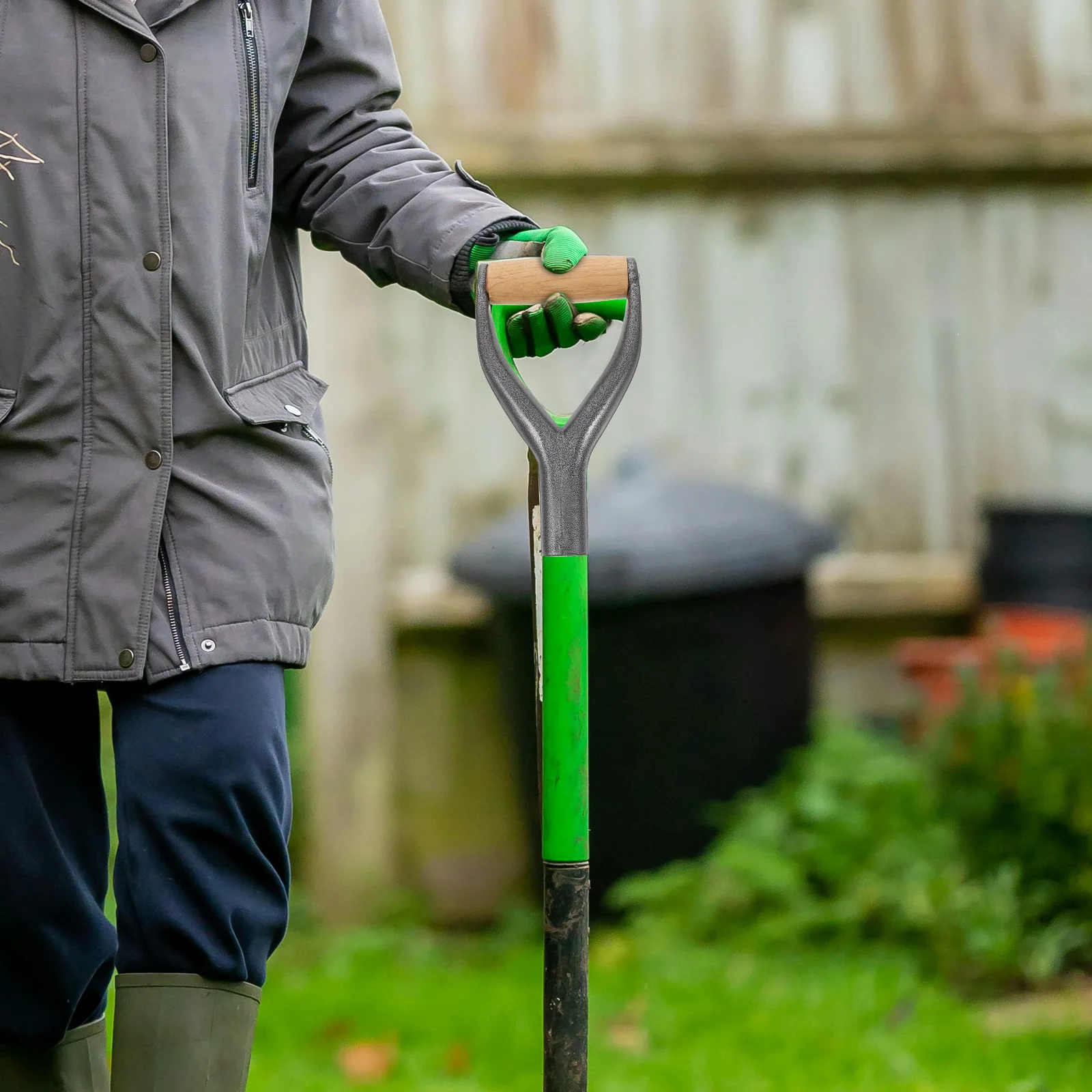 Substituição de metal em forma de y ergonômico d-grips reutilizável pá lidar com peças de ferramentas de jardim pá de neve acessórios d-lidar com ferramenta de ferro