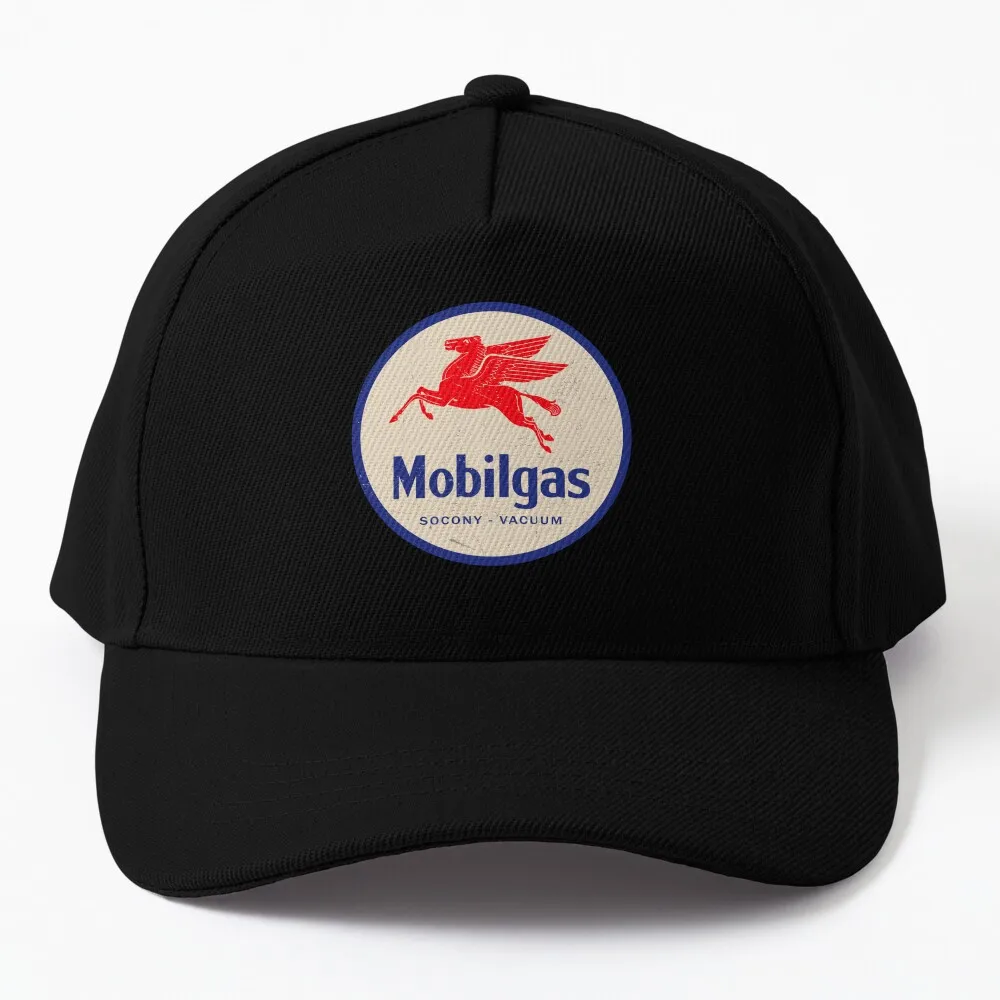 Mobilgas vintage sign - logo 1940 Baseball Cap Cosplay fishing hat Bobble Hat Custom Cap Streetwear Hat For Women Men's