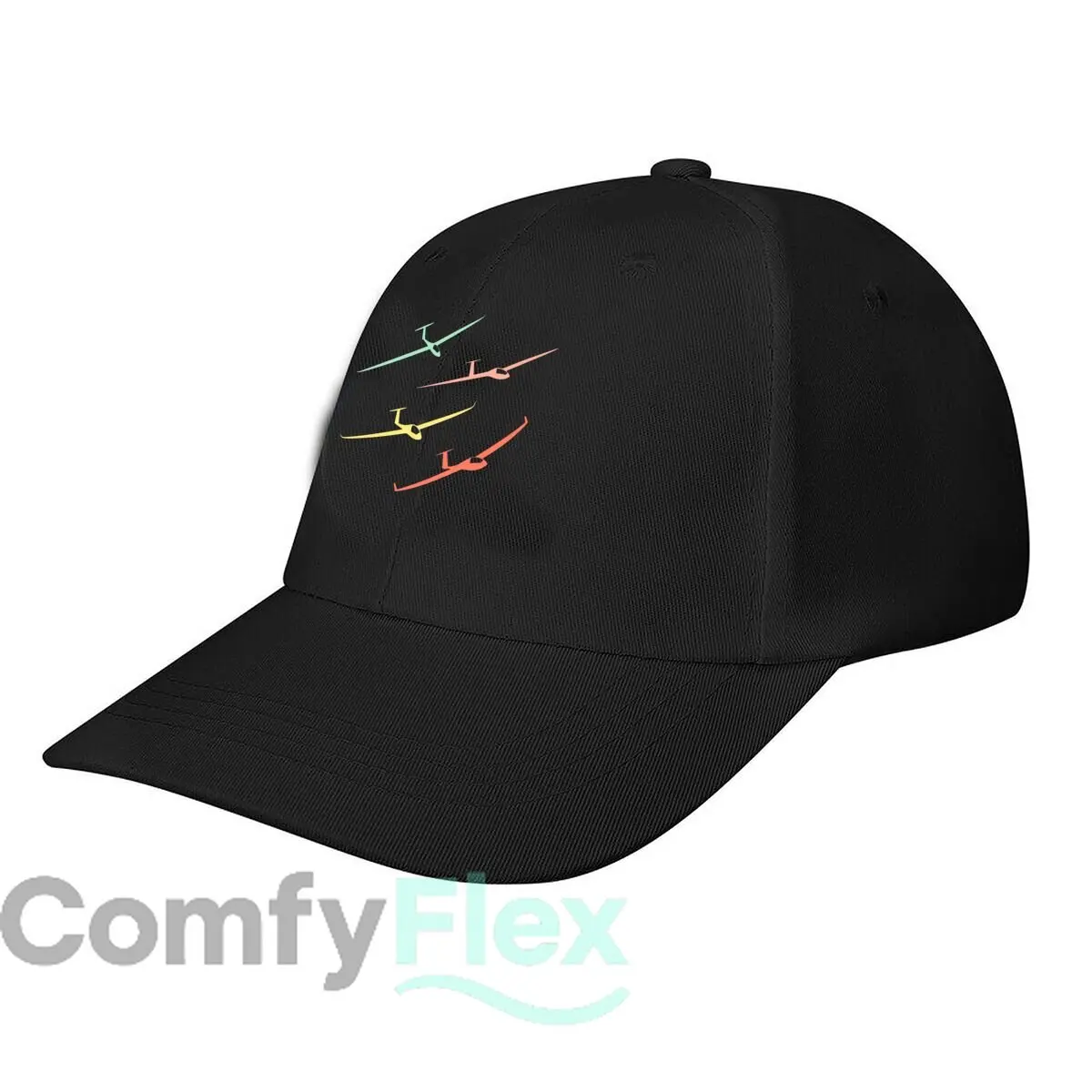 Retro Pastel Glider Silhouettes Baseball Cap Fashion Men Sunhat Women's Outdoor Sports