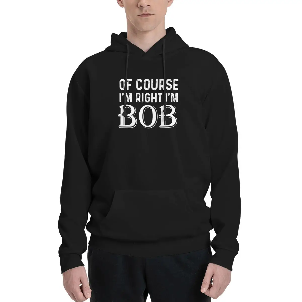 Of Course I'm Right I'm Bob Hoodie Men Women Sweatshirt Graphic Print Pocket Hoodies Y2k Hoodie Pullover Long Sleeve Shirts