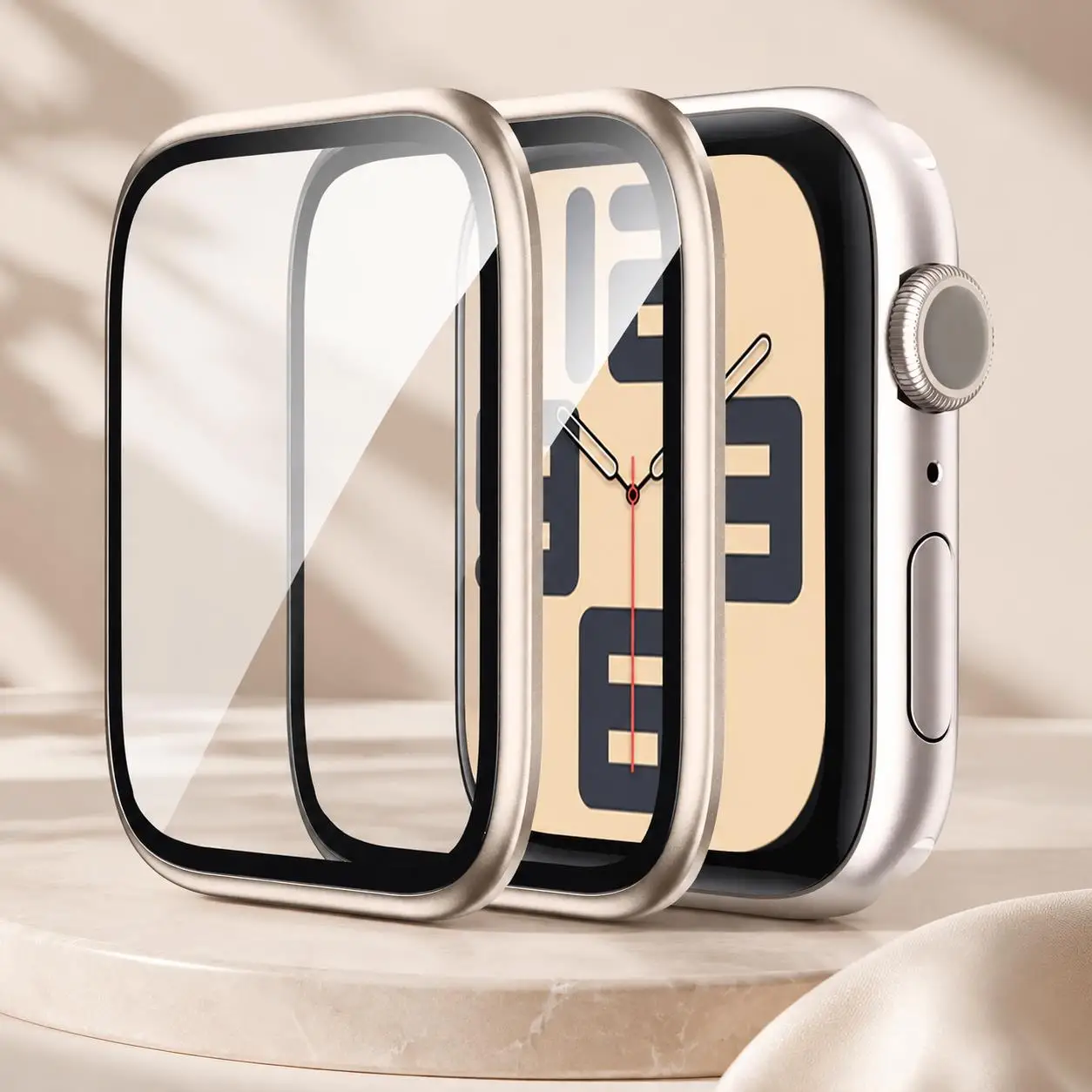 Gehärteter Glas-Displayschutz für Apple Watch Ultra 49mm, HD-Klarfolie, kratzfester Bumper, kompatibel mit Hüllen, für Smart iWatch Cover