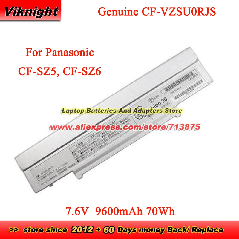 

Оригинальный аккумулятор CF-VZSUOSJS 2INR19/66-3 CF-VZSU0RJS для ноутбука Panasonic CF-SZ5 CF-SZ6 7,6 В 9600 мАч 70 Втч CF-VZSU0NJS CF-VZSU0SJS