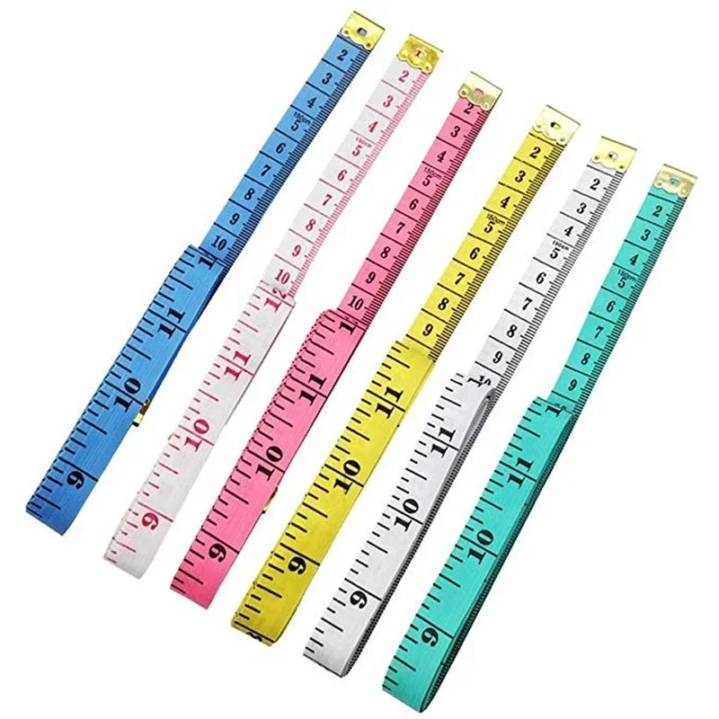 1.5m Body Measuring Ruler Sewing Tailor Tape Measure Mini Soft Flat Ruler Centimeter Meter Sewing Measuring Tape Random Color