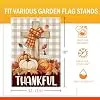Thankful Garden Flag 12x18 Fall Thanksgiving Cross Pumpkin Yard Flag Double jjp
