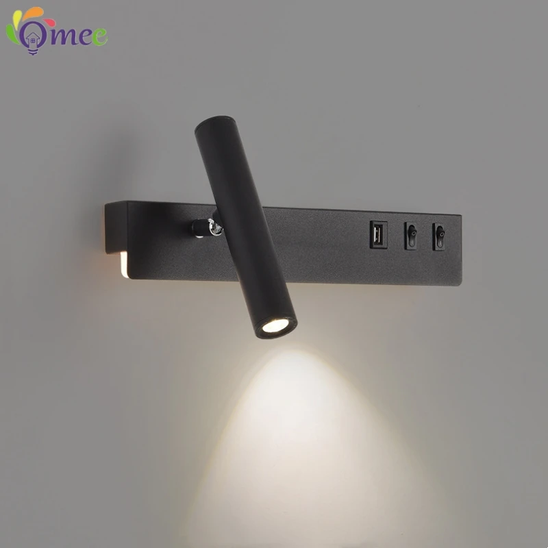 

Wall lamp USB modern creative led simple living room sofa background wall decorative lamp reading lamp bedroom bedside lamp