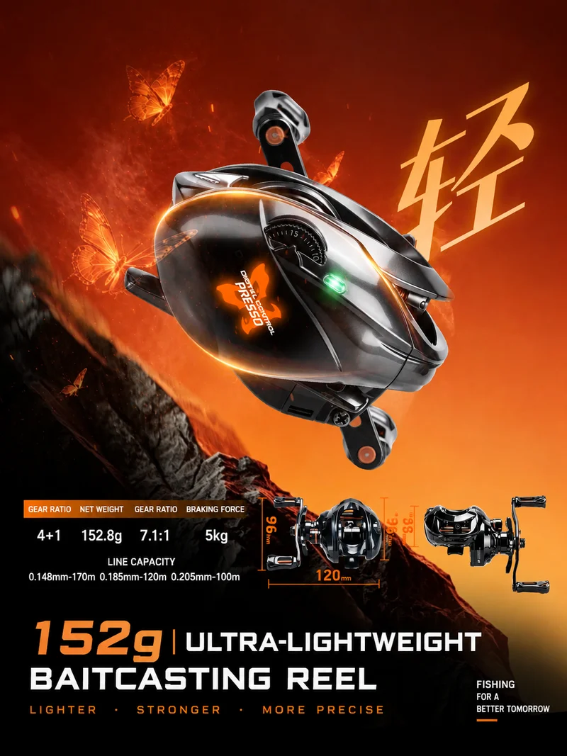 Hasda Butterfly DC Baitcasting - Spincast Reel ulasan dan harga