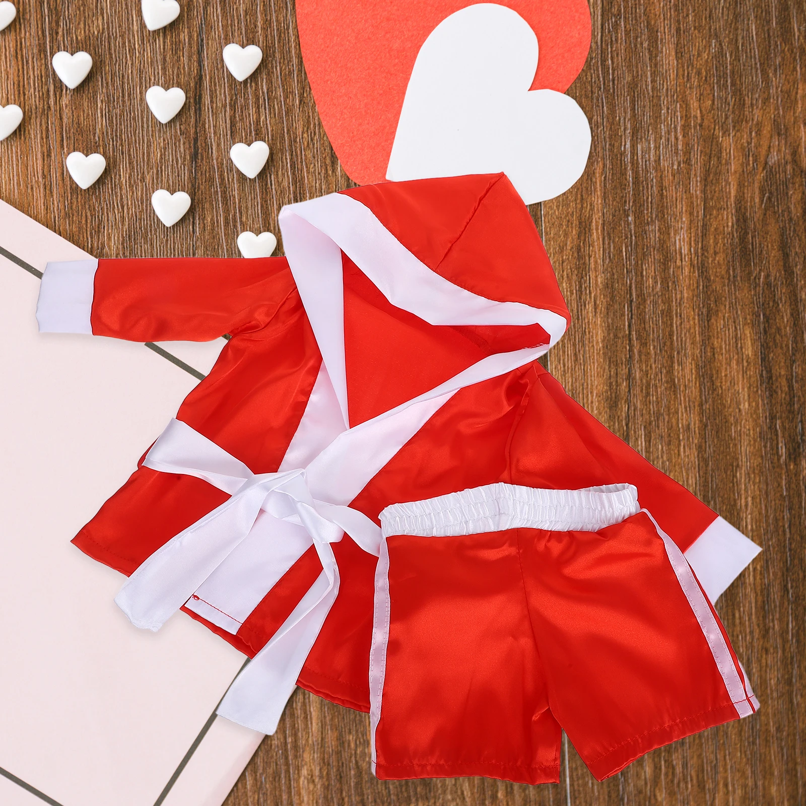 

Photo Boxing Costume Baby Photoshoot Outfits Boy Red Chemical for Newborn