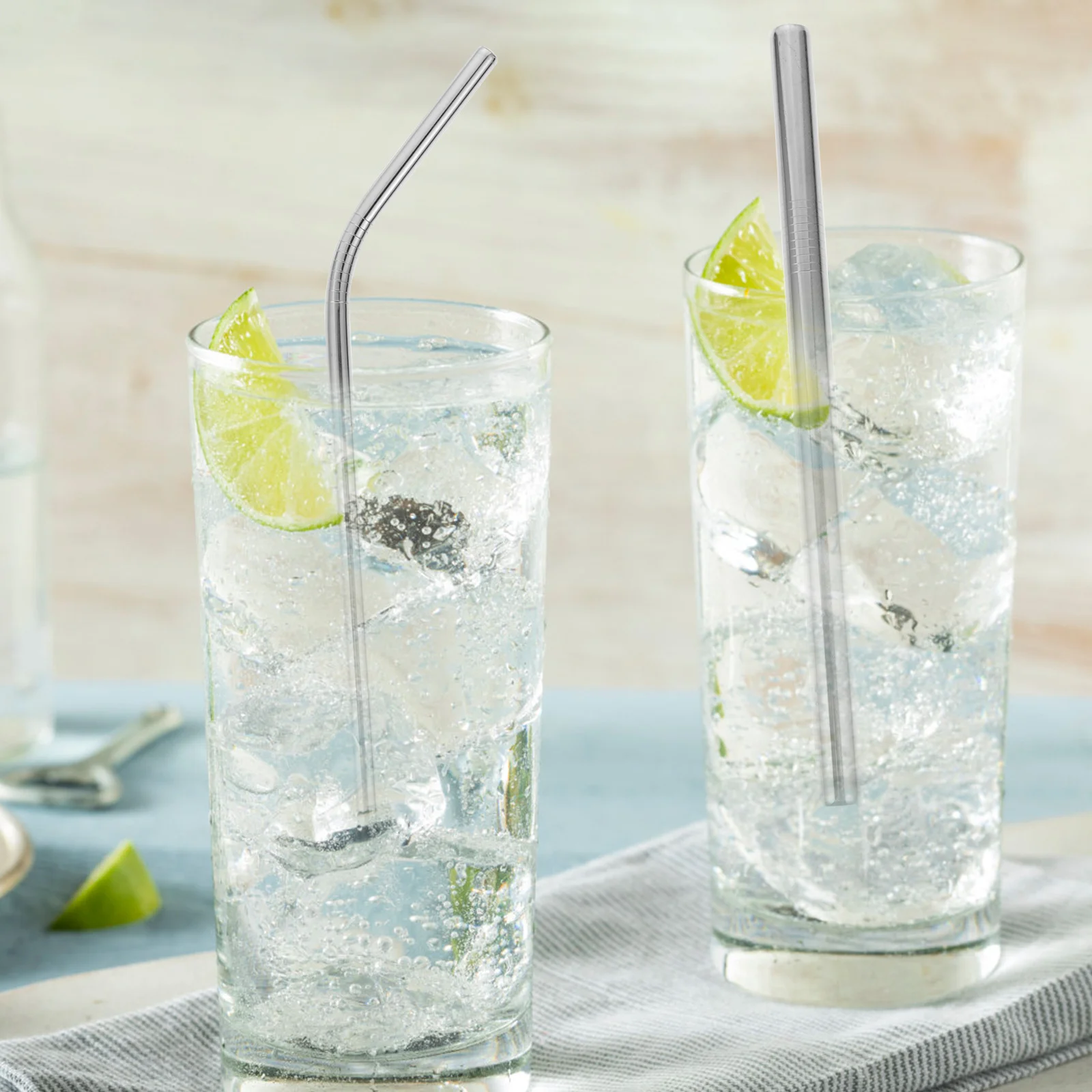 

1Set Stainless Steel Drinking Straws Multipurpose Rust Proof Reusable Straws for Milk Coffee Tea with Brush