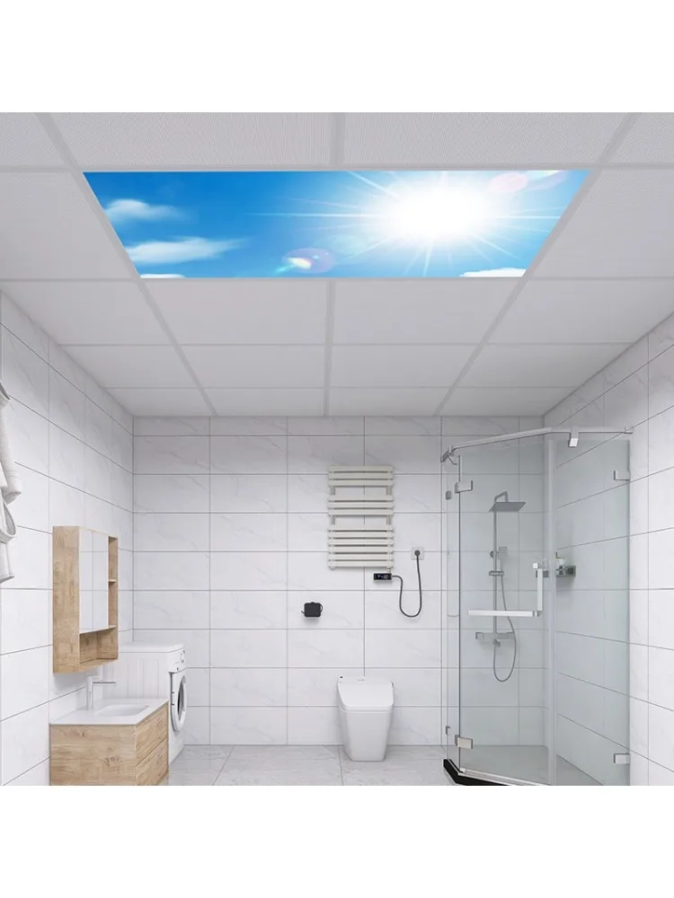 Moderne encastré ciel bleu nuages effet panneau plat lumière LED Simulation de lumière du jour pour bureau salle de réunion sous-sol salle décor