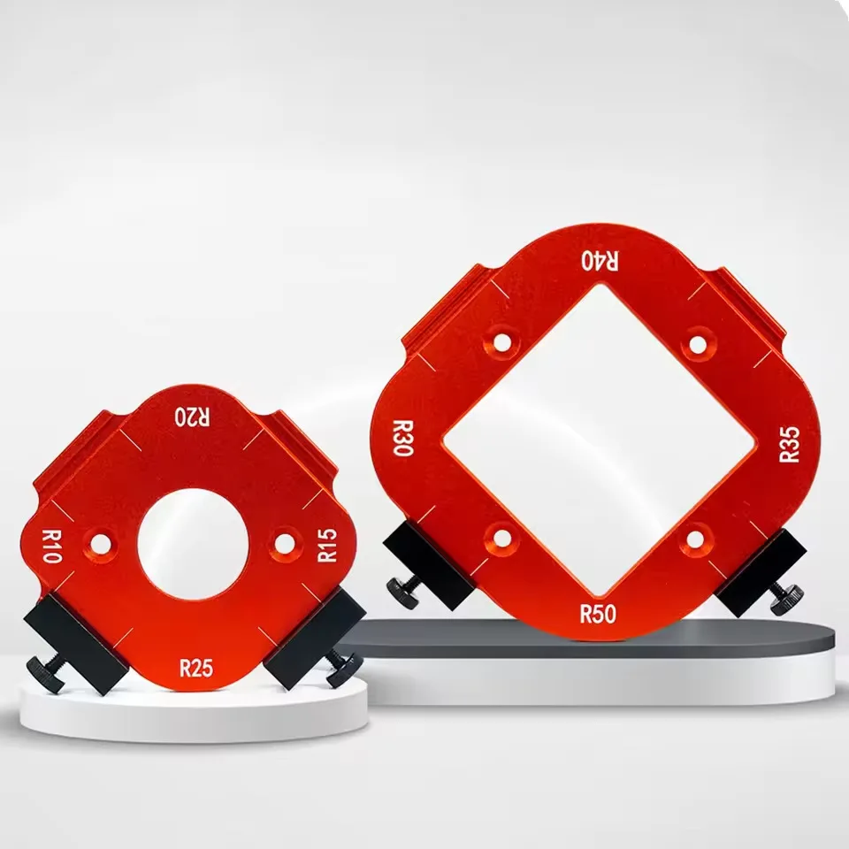 

2PCSRouter Corner Radius Template for Woodworking Multifunctional Aluminum Alloy Round Arc Corner Mould Wooden Board Arc Cutting