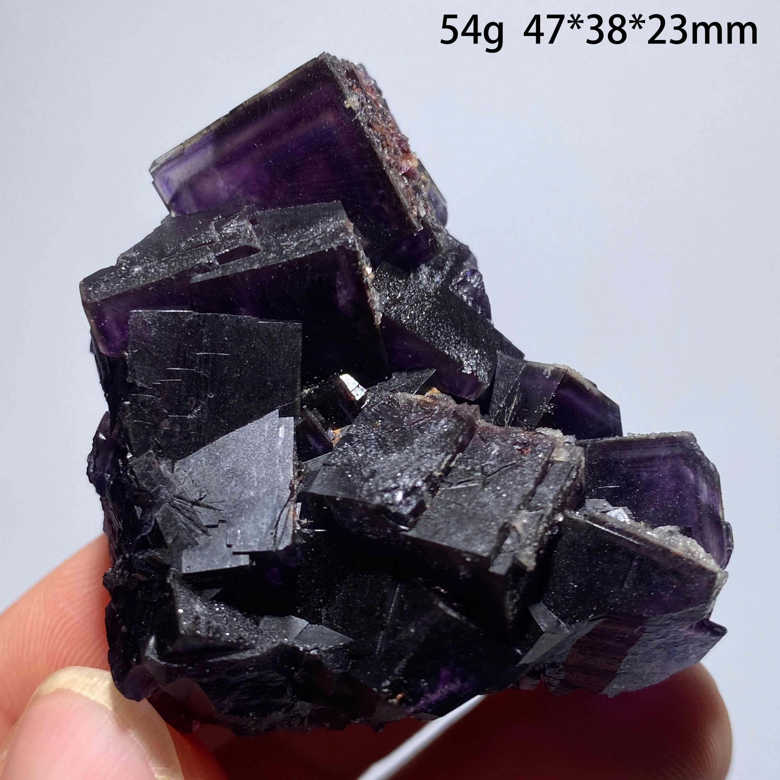 Natural Heilongjiang Purple Window Fluorite Crystal Specimen Teaching Energy Healing Meditation Home Decor Gift