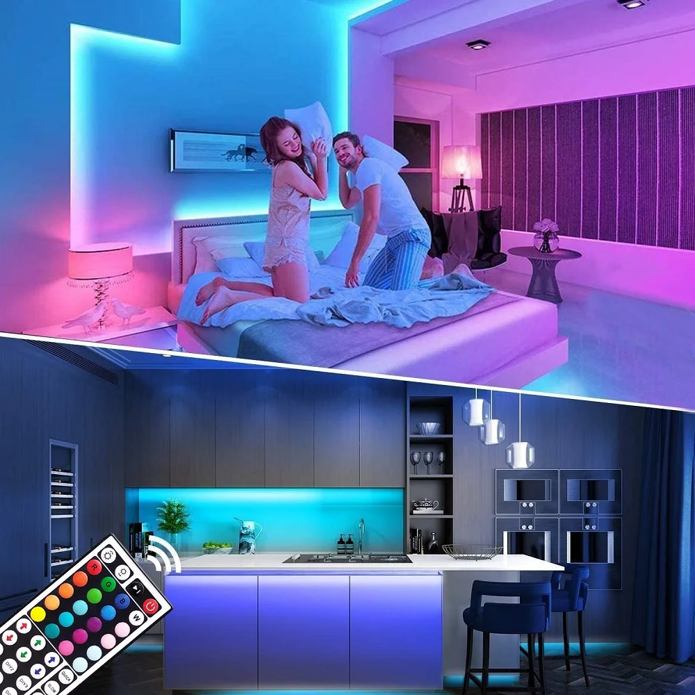 10m-50m LED Strip Lights Bluetooth RGB Tape Diode 24V SMD 5050 LED Ribbon Light for Led Mural Chambre Lighting TV Backlight APP