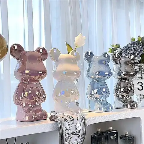 폭력적인 곰 장식, 거실의 고급 세라믹 돼지 저금통, 가정 장식
