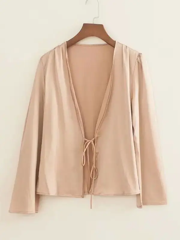 

Осенняя блузка с рюшами, женская, с длинным рукавом, в стиле Cleanfit, с коротким рукавом, из полипропиленового материала, А-силуэт, тонкая, не дающаяся к усадке