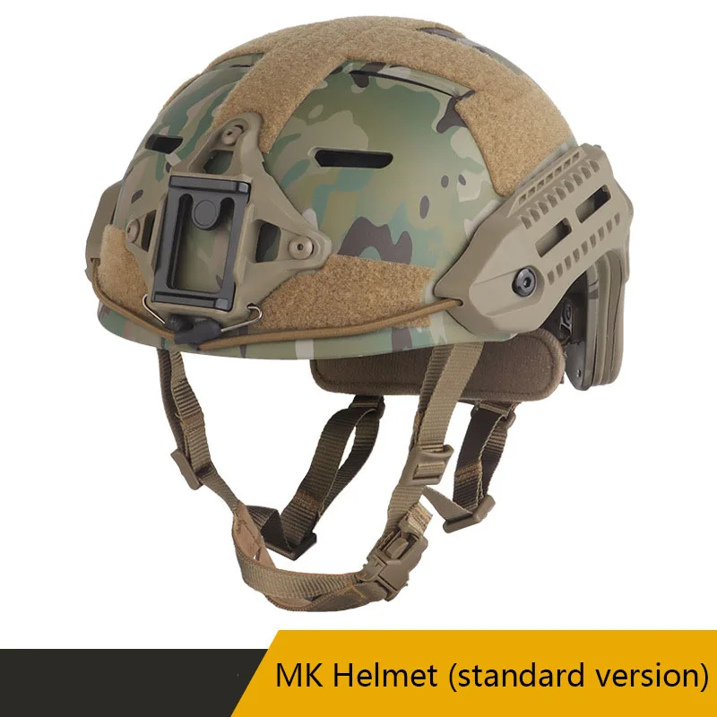 

MK Helmet (Standard Version), Soft Lining, Compatible with Night Vision Device Bracket, Multi Functional Guide Rail