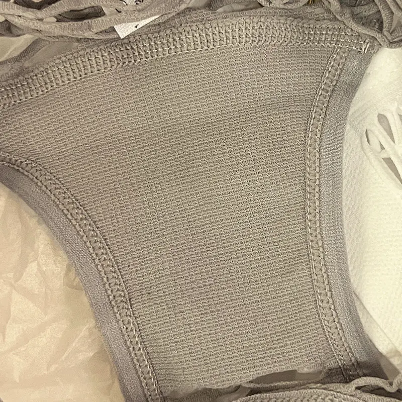 3Pcs Sexy Underwear Women Hot Mid Waist Panties Hollow Out Cotton Crotch Antibacterial Charming Briefs Lingerie Sexy De Femmes