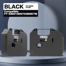 ブラザーリボンPT-100BKと互換性のある黒のラベルテープ,プリンターTP-E800T e800tk e850tkw,1個,2個,3個,5個