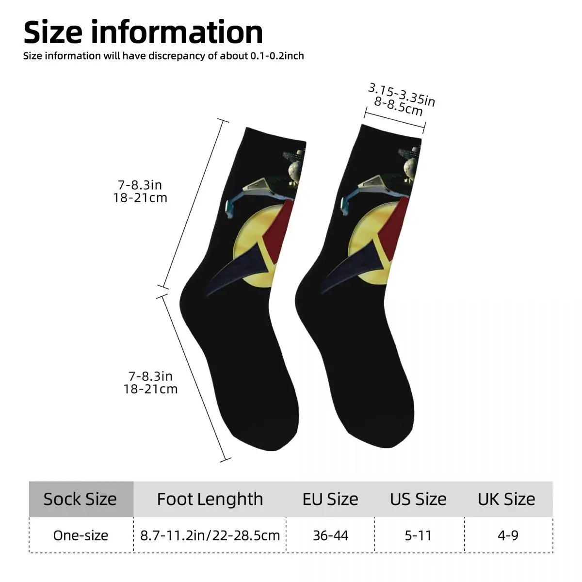 Happy Men's Socks KLINGON HEART OF VIRTUE Retro Starr Trrekk Street Style Crazy Crew Sock Gift Pattern Printed