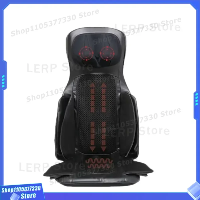 LUYAO Electric Vibration Massage Cushion with Heat and Air Pressure Deep Kneading Acupressure for Car Seat and Home Office