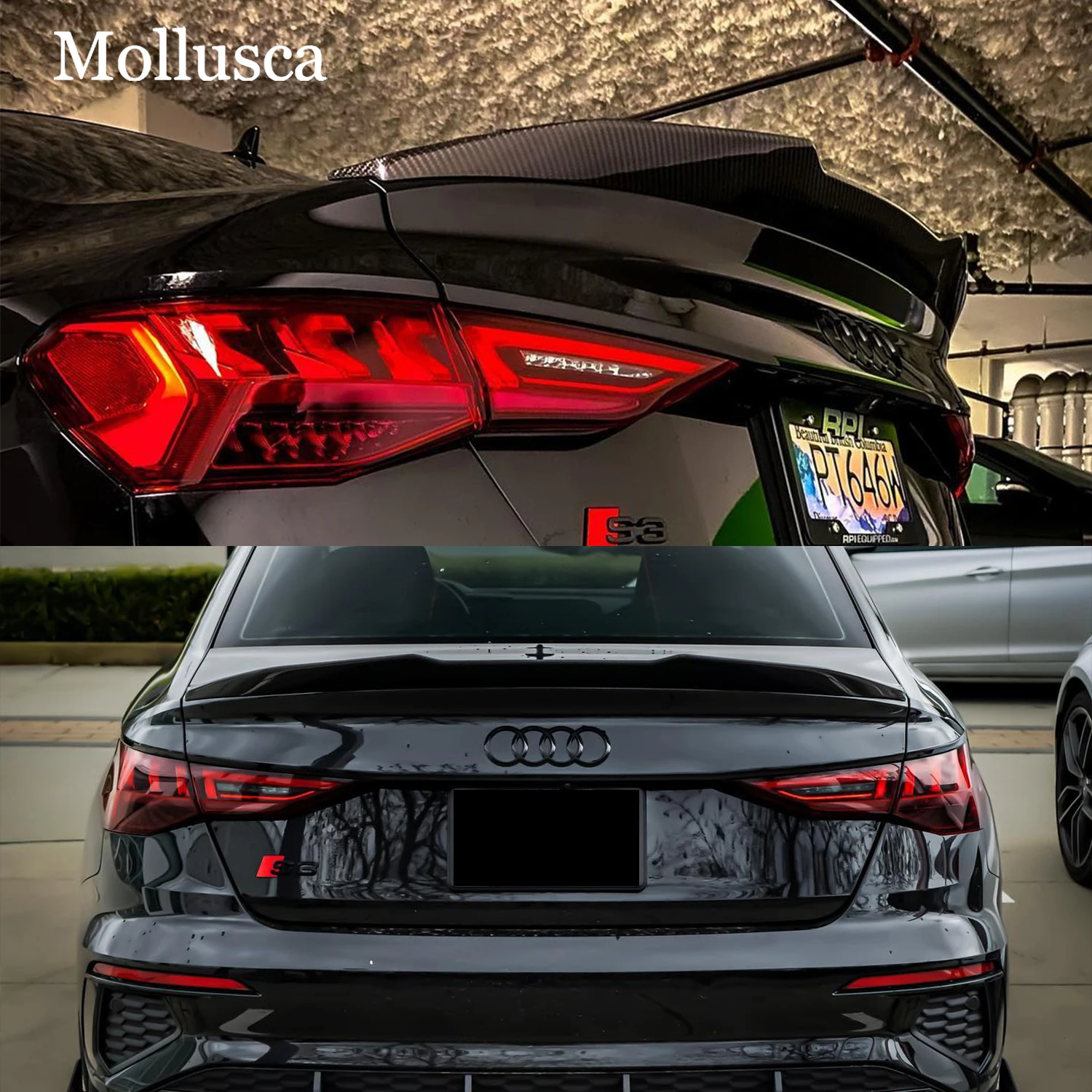 

Для AUDI A3 S3 RS3 лимузин 8Y седан внешний вид украшение PSM стиль задний спойлер крыло багажника 2021-2024
