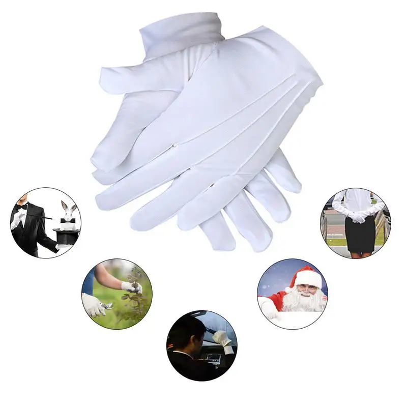 New White Formal Gloves Tacticals Gloves Tuxedo Honor Guard Parade Santa Men Inspection Winter Gloves 1Pair