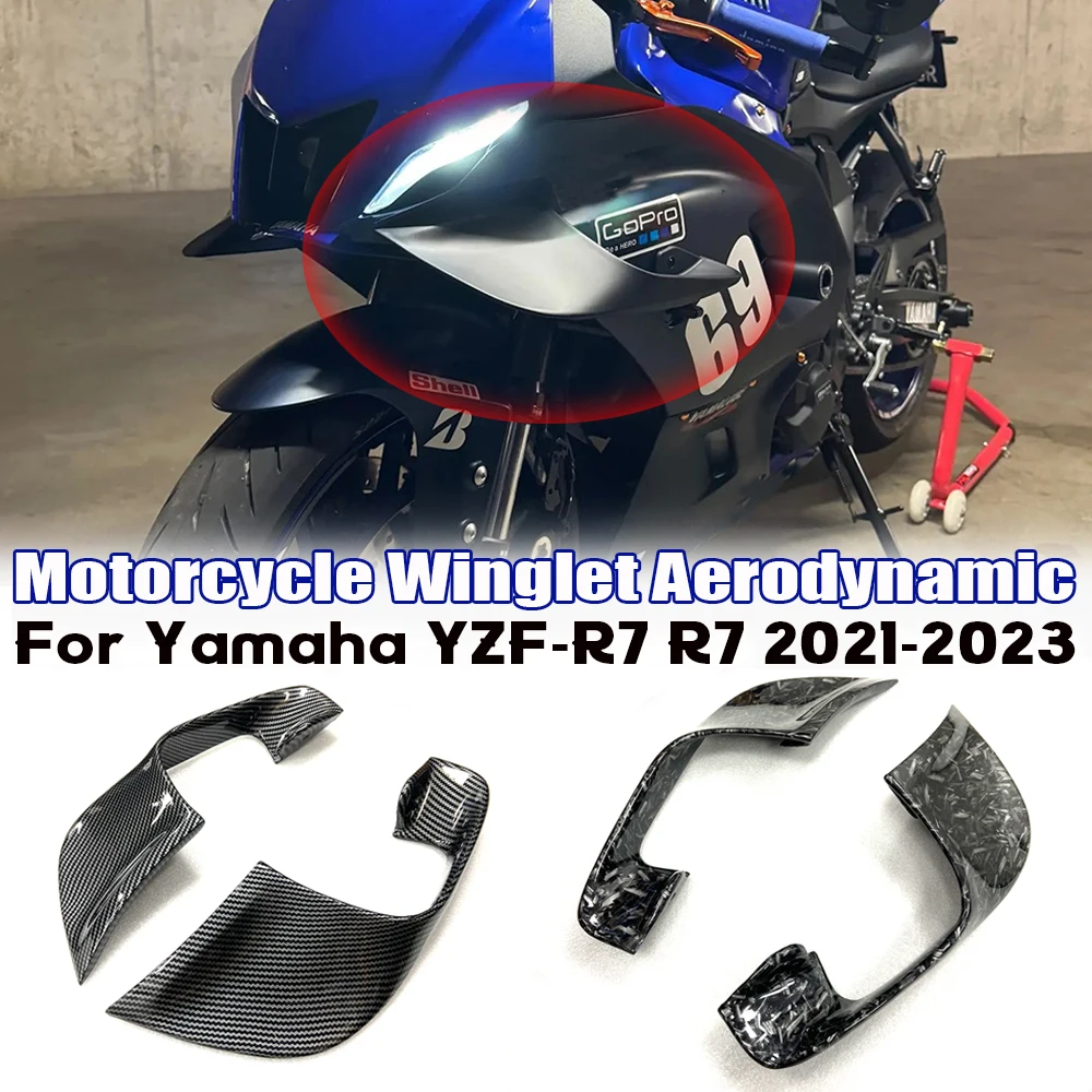 

For Yamaha YZF-R7 YZF R7 R 7 2021 2022 2023 Fixed Wind Wing Motorcycle Fairing Shell Accessories R7 Winglet