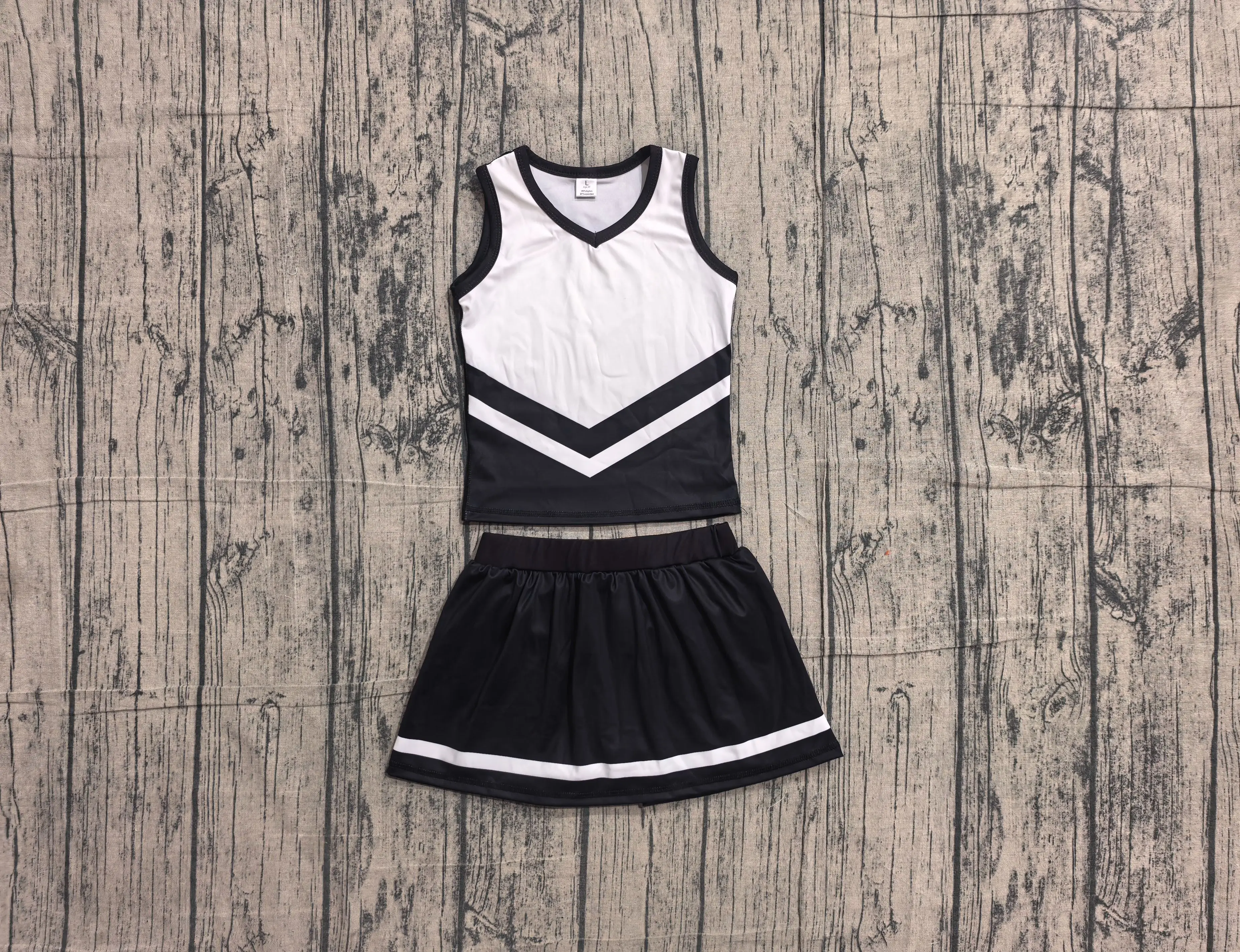 Baby Yoga Clothing - Wholesale Toddler Sleeveless Vest Black Skirt