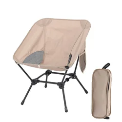 Outdoor Camping Folding Chair beach fishing stool Convenient Four-corner Lightweight iron tube moon chair Picnic Ultralight Seat