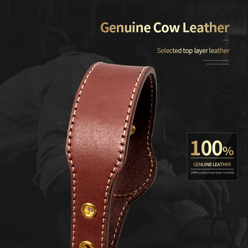 Ошейник из натуральной кожи для питомцев, Роскошный аксессуар с Airtag и держателем для защиты от потери, регулируемое ожерелье для средних и больших собак, щенков