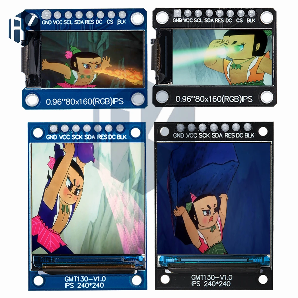 Module LCD IPS SPI 0,96/1,3 pouces : pilote IC ST7735, 80 × 160 HD 65K polychrome (non OLED) – Pour les écrans TFT Arduino