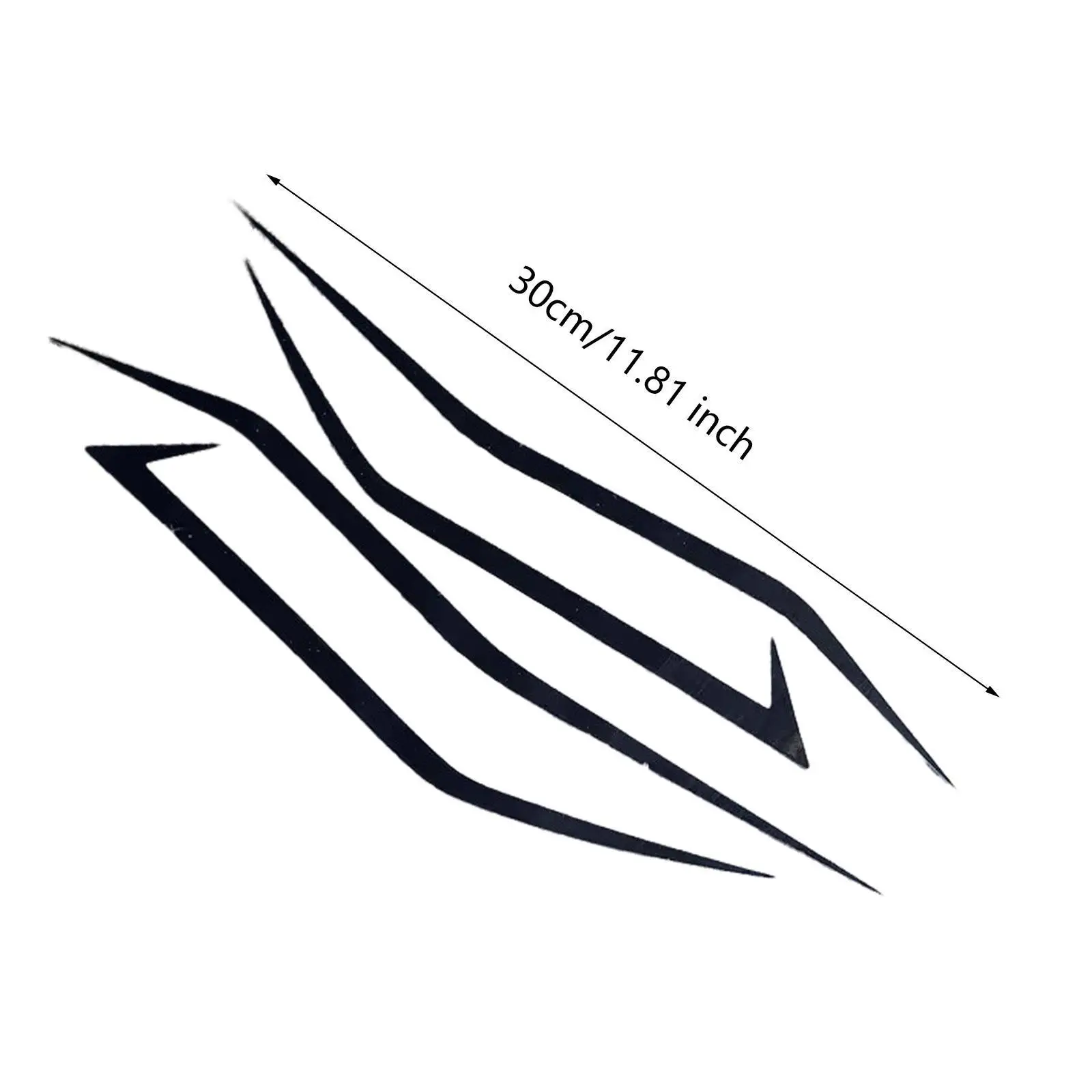 

Electrocar Motorcycle Sticker Curvy Headlight Decal Durable Vinyl Stripes for Sports Car Decoration