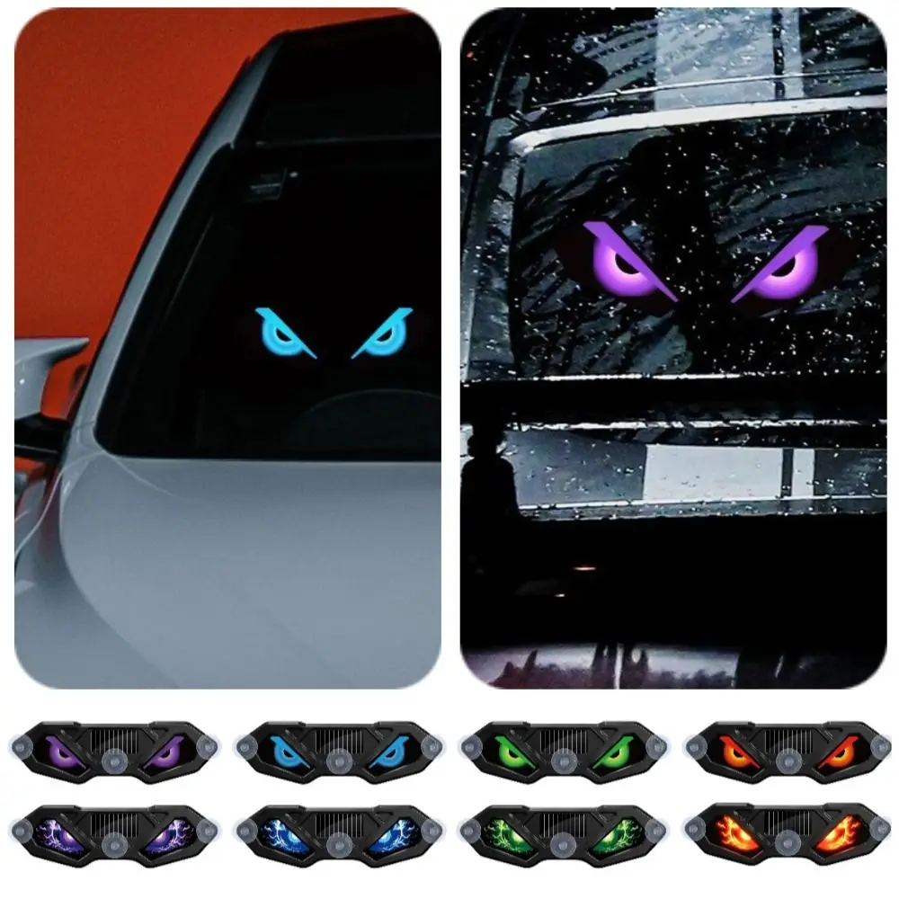 Creative Car Demon Eye Light Cool Suction Cup Installation Solar Warning Light Dynamic Safety Vehicle Signal Lights