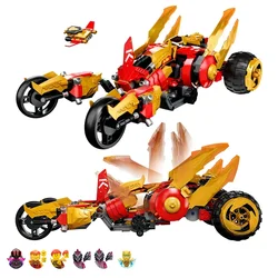 Animated Film Movie Kai's Golden Dragon Assault Vehicle Building Blocks 71773 Racing Car Assemble Bricks Toys Gift For Kid Adult