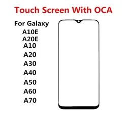 Touch Screen For Samsung Galaxy A20E A10E A10 A20 A30 A40 A50 A60 A70 Front Glass Panel LCD Display Outer Repair Parts + OCA