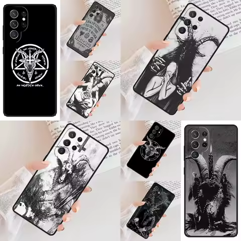 Devil Satan Dark Art Phone Case For Samsung Galaxy S24 S23 S22 S21 Ultra S10 Note 10 Pro S20 Plus FE S9 S8 Cover