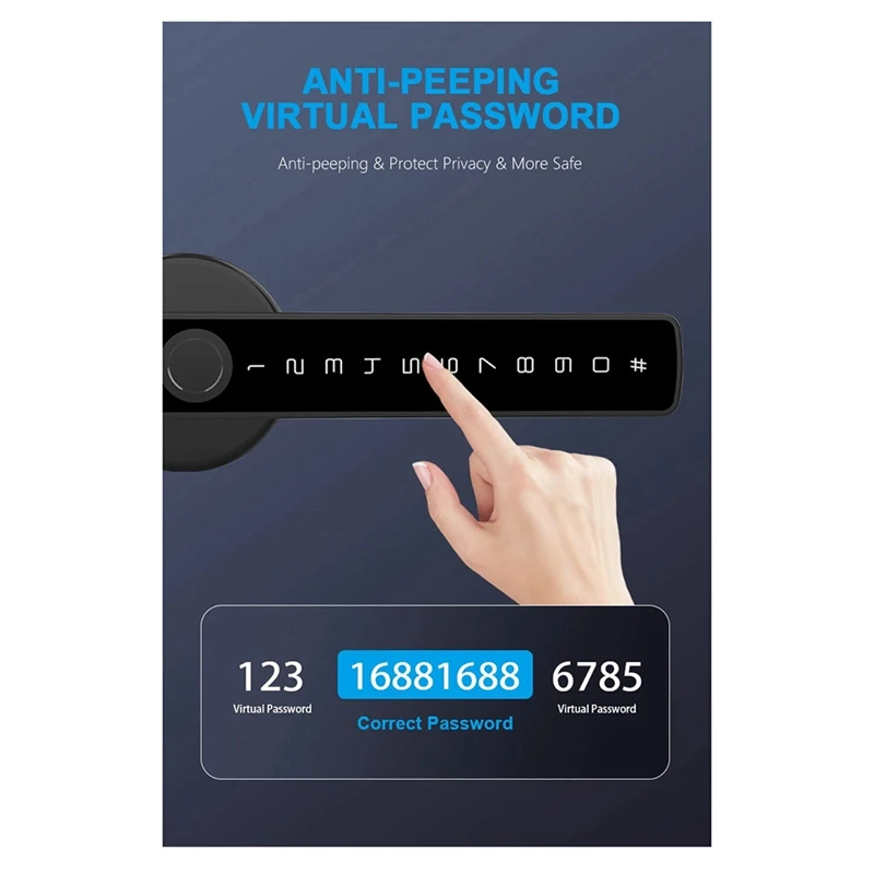 【Flash Sale】Tuya Smartlife APP รหัสผ่านลายนิ้วมืออัจฉริยะ RFID IC Card สลักเดี่ยวล็อค Dead Bolt สําหรับประตูบ้านในร่ม (A) Durab