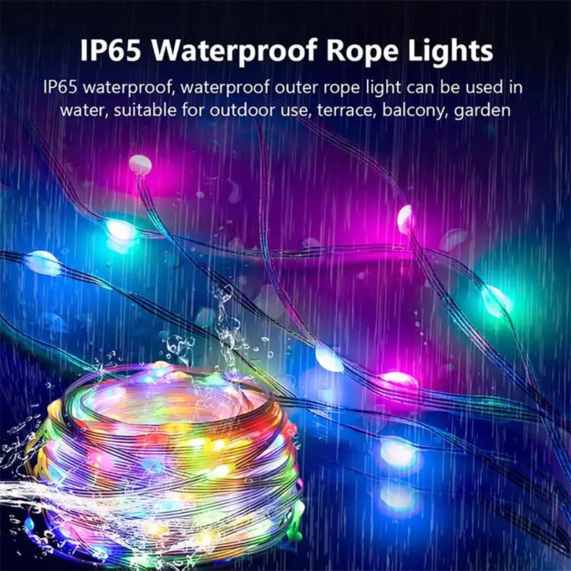 10M Ideal APP LED Light Strip DIY Bluetooth Leather Magic Light String Outdoor Waterproof Christmas Smart Lamp String Decoration