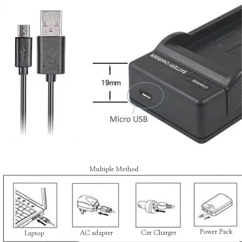 Slim USB Micro ładowarka do EN-EL10 ENEL10 Nikon Coolpix S200 S210 S500 S510 S520 S600 S700 S80 S3000 akcesoria do aparatu