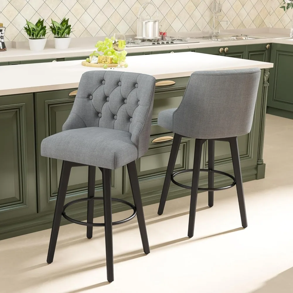 Bar Height Swivel Bar Stools with Back,30