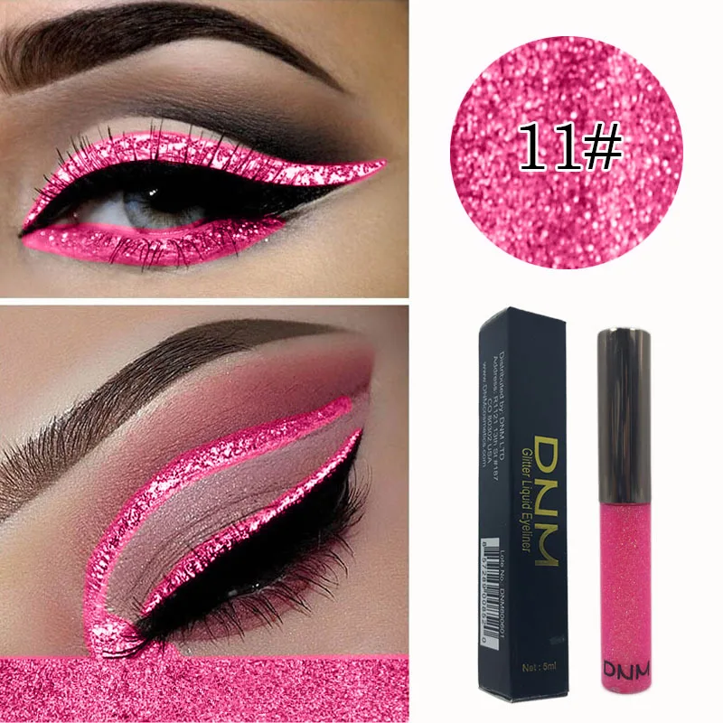 16 Farben Diamond Liquid Eyeliner Professional Silver Green Shiny Eyes Flash Langlebiger flüssiger Glitzer-Eyeliner Beauty Makeup – Detail 12
