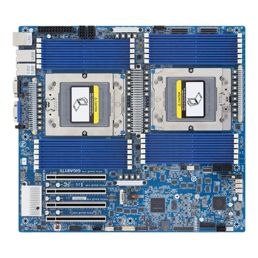 EPYC 9005 9004 서버용 MZ73-LM2 마더보드 E-ATX 듀얼 소켓 DDR5 ECC 등록 메모리 통합 그래픽 썸네일 5