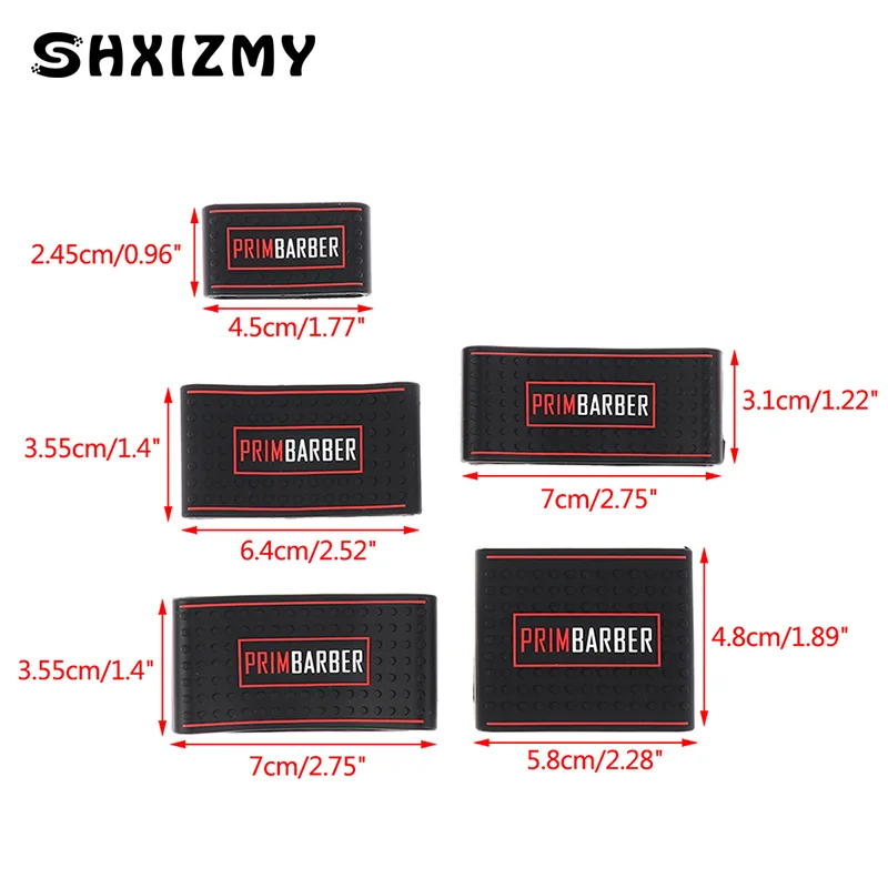 قبضة تشذيب الشعر المطاطية المضادة للانزلاق ، قبضة دراجة الحلاق ، حلقات زخرفية ، مقص الشعر ، تصميم تصفيف الشعر ، 5 ks