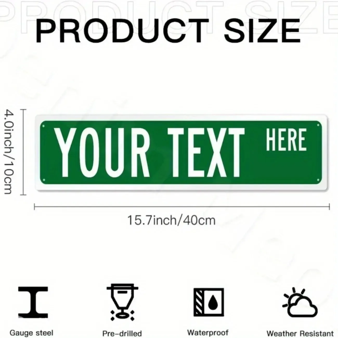 Customizable Rustic Metal Sign - Personalized Text Home Office Plaque for Indoor Outdoor Living Room Garage Decor